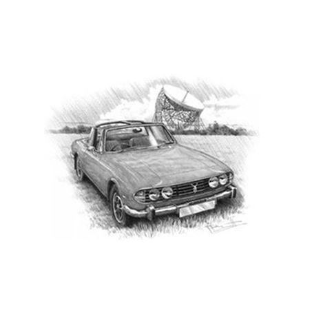 Triumph Stag MK1 Personalised Portrait in Black & White - RS1787BW